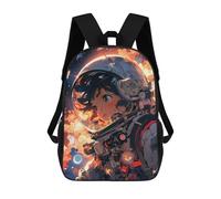 sinyumoney Astronaut Girl in Space Sac À Dos Scolaire Imprimé En 3D Pour Garçons Et Filles, Sac À Dos Pour Ordinateur Portable Pour Enfants/étudiants/adultes 17inch