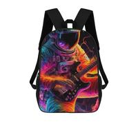 sinyumoney Astronaut Guitarist in Space Sacs À Dos Pour Enfants, Cartables 3D Personnalisés Pour Garçons Et Filles, Grands Sacs À Dos Scolaires Décontractés 17inch