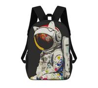 sinyumoney Astronaut Helmet Cat Sac À Dos Scolaire Pour Filles Et Garçons, Grande Capacité, Léger, Pour Enfants Et Étudiants 17inch
