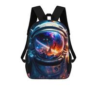 sinyumoney Astronaut Helmet Space Sac À Dos Scolaire Pour Filles Et Garçons, Avec Poche, Sac À Dos Tendance Pour Enfants 17inch