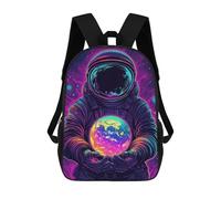 sinyumoney Astronaut Holding Earth Sacs À Dos Imprimés En 3D Pour Enfants, Sacs D'école Tendance Pour Garçons, Élèves Du Primaire Et Du Collège 17inch