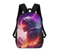 sinyumoney Astronaut in Alien Landscape -4 Sacs À Dos Pour Enfants, Cartables Imprimés En 3D, Sacs À Dos Pour Élèves Du Primaire Et Du Collège (garçons Et Filles) 17inch