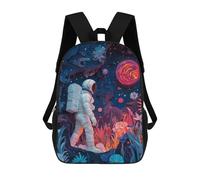 sinyumoney Astronaut in Alien World Sacs À Dos Imprimés En 3D Pour Enfants, Sacs D'école Tendance Pour Garçons, Sacs De Voyage, Sacs Scolaires Pour Élèves Du Primaire 17inch