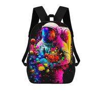 sinyumoney Astronaut in Bloom Sac À Dos Enfant, Sac D'école, Sac À Dos Imprimé 3D Avec Motif De Dessin Animé, Grande Capacité, Pour Garçons Et Filles 17inch