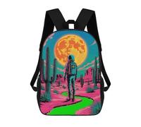 sinyumoney Astronaut in Desert with Moon Sac À Dos Scolaire Imprimé En 3D Pour Garçons Et Filles, Sac À Dos Pour Ordinateur Portable Pour Enfants/étudiants/adultes 17inch