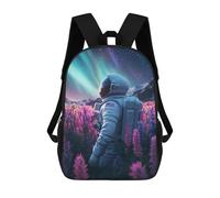 sinyumoney Astronaut in Flower Field Sac À Dos Scolaire Imprimé En 3D Pour Garçons Et Filles, Sac À Dos Pour Enfants, Sac De Voyage 17inch