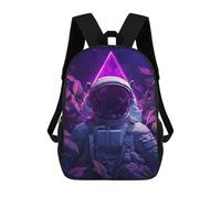 sinyumoney Astronaut in Neon Jungle Sacs À Dos Imprimés En 3D Pour Enfants 17inch Sacs À Dos Tendance Et Décontractés Pour La Journée, Sacs De Voyage, Sacs À Dos D'extérieur Pour Garçons Et Filles