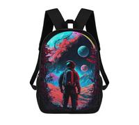 sinyumoney Astronaut in Outer Space 17inch Sac À Dos Scolaire Imprimé En 3D Pour Enfants, Style Décontracté Et Tendance, Idéal Pour Les Voyages Et Les Études.