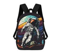 sinyumoney Astronaut in Space -80 Sac À Dos Scolaire Pour Enfants 17 Pouces, Sac À Dos Décontracté Pour Les Voyages, Grand Sac À Dos De Jour Pour Garçons Et Filles 17inch