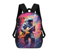 sinyumoney Astronaut in Space Playing Guitar -2 Sac À Dos Scolaire Pour Enfants, Imprimé En 3D, Sac À Dos Tendance Pour Garçons, Élèves Du Primaire Et Du Collège 17inch