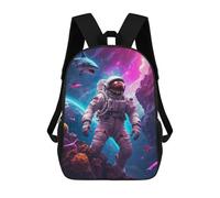 sinyumoney Astronaut in Space Shark 17inch Sacs À Dos Scolaires Imprimés En 3D - Sacs À Dos Tendance Pour Garçons Du Primaire Et Du Collège