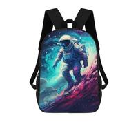 sinyumoney Astronaut in Space Surfer Sac À Dos Scolaire Pour Enfants, Sac À Dos De Voyage Décontracté, Grand Sac À Dos Pour Garçons Et Filles 17inch