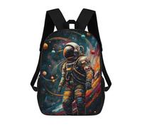sinyumoney Astronaut in The Linespace Sacs À Dos Scolaires Pour Enfants, Sac D'école Imprimé En 3D Pour Garçons, Élèves Du Primaire Et Du Collège 17inch