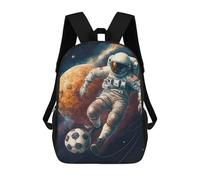 sinyumoney Astronaut Kicking Soccer Ball in Space -2 Sac À Dos Scolaire Pour Enfants, Imprimé En 3D, Tendance Et Décontracté, Pour Garçons, Élèves Du Primaire Et Du Collège 17inch