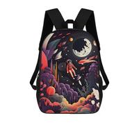 sinyumoney Astronaut Little Girl Sacs À Dos Pour Enfants, Cartables Imprimés En 3D, Sacs À Dos Pour Élèves Du Primaire Et Du Collège (garçons Et Filles) 17inch
