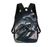 sinyumoney Astronaut Motorcycle Moon Ride Sac À Dos Enfant, Cartable, Sac D'école, Motif Dessin Animé 3D, Sac Pour Ordinateur Portable, Pour Garçons Et Filles 17inch