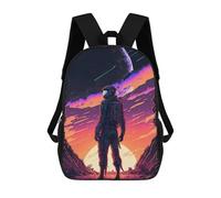 sinyumoney Astronaut on Alien Planet -12 Sacs À Dos, Sac À Dos Enfant, Sac D'école, Sac À Dos De Voyage Imprimé En 3D, Accessoire De Mode, Sac À Dos Imperméable Pour Enfants 17inch