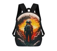 sinyumoney Astronaut on Alien Planet -13 Sac À Dos Scolaire Pour Enfants, Imprimé En 3D, Sac À Dos Tendance Pour Garçons, Élèves Du Primaire Et Du Collège 17inch