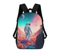 sinyumoney Astronaut on Alien Planet -4 Sacs À Dos Pour Enfants, Cartables Imprimés En 3D, Sacs À Dos Pour Élèves Du Primaire Et Du Collège (garçons Et Filles) 17inch