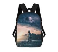 sinyumoney Astronaut on An Alien Planet Sac À Dos Scolaire Imprimé En 3D, Sac À Dos Tendance Pour Enfants, Sac À Dos Pour Garçons, Élèves Du Collège 17inch