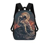 sinyumoney Astronaut on Asteroid with Planet Background Sac À Dos Scolaire Imprimé En 3D Pour Enfants, Sac À Dos De Voyage, Sac Tendance Et Décontracté Pour Écoliers 17inch