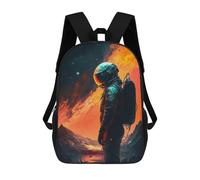 sinyumoney Astronaut on Mars -7 Sac À Dos Scolaire Pour Enfants Imprimé En 3D, Idéal Pour Les Voyages Et Les Lectures, Pour Les Garçons Et Les Élèves Du Primaire 17inch