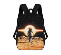 sinyumoney Astronaut on The Mars Sac À Dos Enfant, Cartable, Sac D'école, Motif Dessin Animé 3D, Sac Pour Ordinateur Portable, Pour Garçons Et Filles 17inch