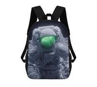 sinyumoney Astronaut on The Moon-3 Sacs À Dos Pour Enfants 17inch Sac À Dos Scolaire, Sac D'école Imprimé En 3D Pour Garçons, Élèves Du Primaire Et Du Collège