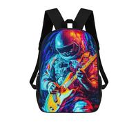 sinyumoney Astronaut Playing Guitar -4 Sac À Dos Scolaire Pour Enfants, Imprimé En 3D, Tendance Et Décontracté, Pour Garçons, Élèves Du Primaire Et Du Collège 17inch