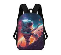 sinyumoney Astronaut Playing Guitar in Space -1 Sac À Dos Enfant, Cartable Imprimé En 3D Pour Garçons Et Adolescents 17inch
