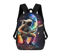 sinyumoney Astronaut Playing Guitar in Space -6 Sac À Dos Scolaire Imprimé En 3D, Sac À Dos Tendance Pour Enfants, Sac À Dos Pour Garçons, Élèves Du Collège 17inch