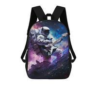 sinyumoney Astronaut Playing Guitar in Space -7 Sac À Dos Scolaire Imprimé En 3D Pour Enfants, Sac À Dos De Voyage Tendance Et Décontracté Pour Écoliers 17inch
