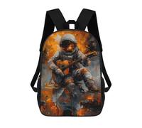sinyumoney Astronaut Playing Guitar Sac À Dos Avec Poche, Sacs À Dos Imprimés En 3D, Sacs De Voyage, Sacs À Livres, Sacs D'école Pour Enfants 17inch