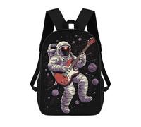 sinyumoney Astronaut Playing Guitar Sacs À Dos Imprimés En 3D Pour Enfants, Sacs D'école Tendance Pour Garçons, Élèves Du Primaire Et Du Collège 17inch