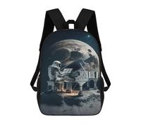 sinyumoney Astronaut Playing Piano on The Moon -1 Sac À Dos Scolaire Imprimé En 3D Pour Garçons Et Filles, Sac À Dos Pour Ordinateur Portable Pour Enfants/étudiants/adultes 17inch