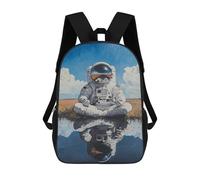 sinyumoney Astronaut Reflection in Water Sac À Dos Scolaire Imprimé En 3D Pour Enfants, Sac À Dos De Voyage, Sac Tendance Et Décontracté Pour Écoliers 17inch