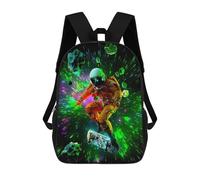 sinyumoney Astronaut Skateboarding in Space -1 Sac À Dos Scolaire Pour Enfants 17 Pouces, Sac À Dos Décontracté Pour Les Voyages, Grand Sac À Dos De Jour Pour Garçons Et Filles 17inch