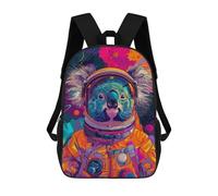 sinyumoney Astronaut Space Koala Sac À Dos Scolaire Pour Adolescents, Imprimé En 3D, Ajustable, À Poches Tendance, Pour Enfants, Garçons, Filles, Étudiants Et Adolescents 17inch