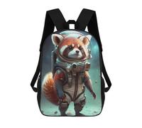 sinyumoney Astronaut Space Red Panda Sacs À Dos Imprimés En 3D Pour Enfants 17inch Sacs À Dos Tendance Et Décontractés Pour La Journée, Sacs De Voyage, Sacs À Dos D'extérieur Pour Garçons Et Filles