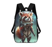 sinyumoney Astronaut Space Red Panda Sacs À Dos Scolaires Pour Enfants, Sac D'école Imprimé En 3D Pour Garçons, Élèves Du Primaire Et Du Collège 17inch