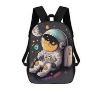 sinyumoney Astronaut with Cheese Helmet Sac À Dos Scolaire Imprimé En 3D, Sac À Dos Décontracté Pour Enfants, Sac D'école Imprimé En 3D Pour Garçons, Primaire Et Collège 17inch