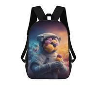 sinyumoney Astronaut with Ice Cream in Space-1 Sac À Dos Imprimé En 3D, Sac D'école Décontracté Et Tendance Pour Enfants, Sac D'école Pour Garçons, Collégiens 17inch