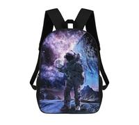 sinyumoney Astronaut with Plant Globe Sac À Dos Enfant, Sac À Dos Anime, Grand Sac À Dos Enfant, Sac À Dos Imprimé En 3D Pour Enfants, Cartable, Cartable Pour Garçons Et Filles 17inch