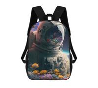 sinyumoney Astronaut's Helmet Garden Sac À Dos Scolaire Imprimé En 3D Pour Enfants, Sac À Dos De Voyage, Sac Tendance Et Décontracté Pour Écoliers 17inch