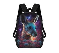 sinyumoney Astronomical Kangaroo in Space Sacs À Dos 17 Pouces Pour Enfants, Sacs D'école Imprimés En 3D Pour Élèves Du Primaire Et Du Collège, Garçons Et Filles
