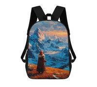 sinyumoney At The Summit - Where Silence Touches The Sky Sacs À Dos Scolaires Pour Enfants, Sac D'école Imprimé En 3D Pour Garçons, Élèves Du Primaire Et Du Collège 17inch
