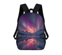 sinyumoney Aurora Borealis Reflections-7 Sac À Dos Enfant, Sac D'école, Sac À Dos Imprimé 3D Avec Motif De Dessin Animé, Grande Capacité, Pour Garçons Et Filles 17inch