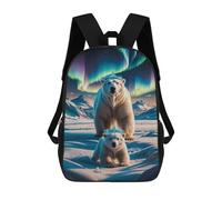 sinyumoney Aurora Crowned Polar Bears Sacs À Dos Pour Enfants, Cartables Imprimés En 3D, Sacs À Dos Pour Élèves Du Primaire Et Du Collège (garçons Et Filles) 17inch