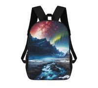 sinyumoney Aurora Over The Stream Sacs À Dos Imprimés En 3D 17inch Sac À Dos Scolaire Pour Enfants, Sac À Dos Décontracté Pour La Journée, Sac De Voyage Décontracté Pour Les Élèves Du Collège