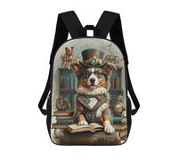sinyumoney Australian Shepherd Doggy School Sacs À Dos Pour Enfants, Sac D'école Imprimé En 3D, Cartable Pour Enfants, Sac De Voyage, Sac À Dos Garçon Fille, Sac D'école Pour Enfants 17inch